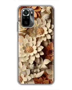 Чехол для Xiaomi POCO M5s с картинкой «Бежевый флористический декор»