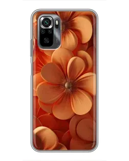 Чехол для Xiaomi POCO M5s с картинкой «Оранжевый макро цветок»