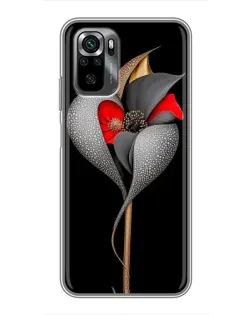 Чехол для Xiaomi POCO M5s с картинкой «Серебряный фантазийный цветок»