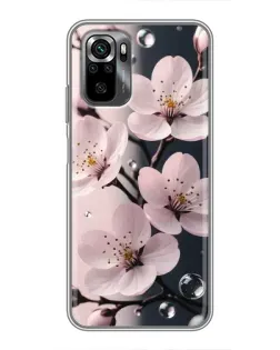 Чехол для Xiaomi POCO M5s с картинкой «Нежная сакура и капли»