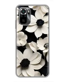 Чехол для Xiaomi POCO M5s с картинкой «Объемные белые цветы»