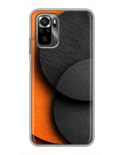 Чехол для Xiaomi POCO M5s с картинкой «Геометрия оранжевых кругов»