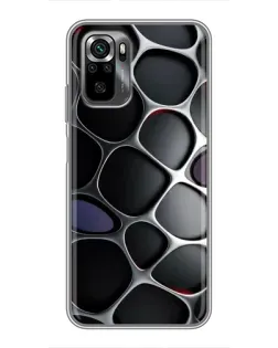 Чехол для Xiaomi POCO M5s с картинкой «Объемная темная решетка»