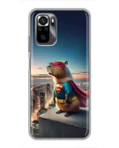 Чехол для Xiaomi POCO M5s с картинкой «Капи-мен супергерой»