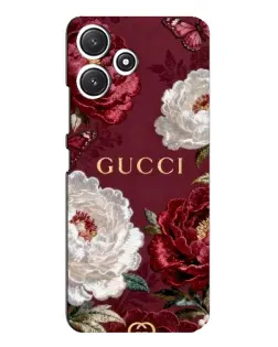 Чохол для Xiaomi POCO M6 Pro (5G) з картинкою «Gucci — бордові троянди» Чохол для Xiaomi POCO M6 Pro (5G) з картинкою «Gucci — бордові троянди»
