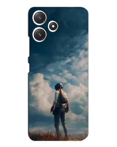 Чехол для Xiaomi POCO M6 Pro (5G) с картинкой «Герой PUBG на скале»