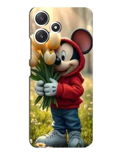 Чехол для Xiaomi POCO M6 Pro (5G) с картинкой «Микки с тюльпанами»