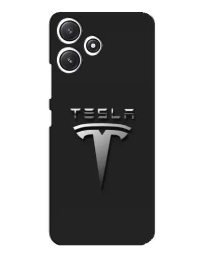 Чехол для Xiaomi POCO M6 Pro (5G) с картинкой «Стальной логотип Tesla»