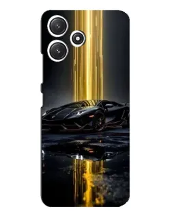 Чехол для Xiaomi POCO M6 Pro (5G) с картинкой «Ночной Lamborghini драйв»