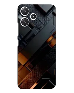 Чехол для Xiaomi POCO M6 Pro (5G) с картинкой «Черные геометрические блоки»