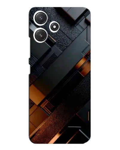 Чехол для Xiaomi POCO M6 Pro (5G) с картинкой «Черные геометрические блоки»