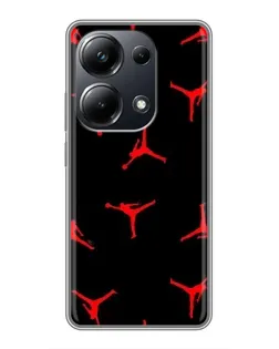 Чехол для Xiaomi POCO M6 Pro с картинкой «Jordan Red Pattern»