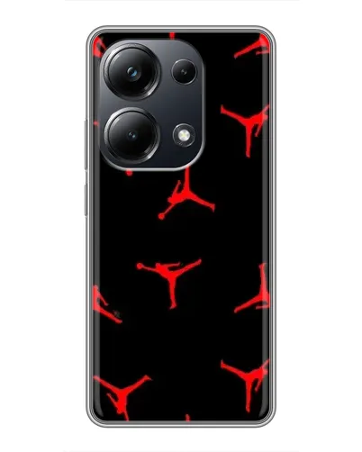 Чехол для Xiaomi POCO M6 Pro с картинкой «Jordan Red Pattern» Чехол для Xiaomi POCO M6 Pro с картинкой «Jordan Red Pattern»