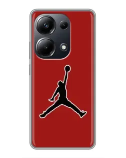 Чехол для Xiaomi POCO M6 Pro с картинкой «Jordan Red Back»