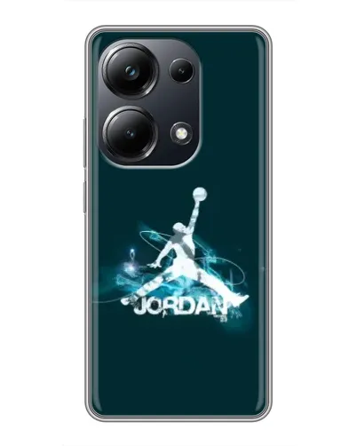 Чехол для Xiaomi POCO M6 Pro с картинкой «Jordan Blue Fire» Чехол для Xiaomi POCO M6 Pro с картинкой «Jordan Blue Fire»