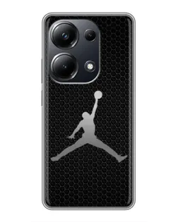 Чехол для Xiaomi POCO M6 Pro с картинкой «Jordan Dark Carbon»