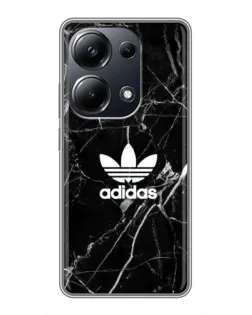 Чехол для Xiaomi POCO M6 Pro с картинкой «Белый мрамор Adidas»