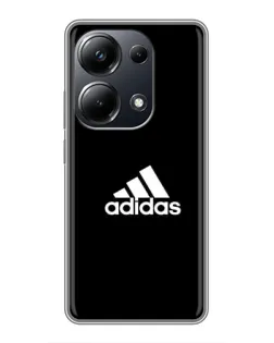 Чехол для Xiaomi POCO M6 Pro с картинкой «Черная классика Adidas»