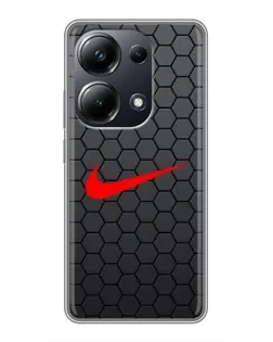 Чехол для Xiaomi POCO M6 Pro с картинкой «Nike — карбоновая сетка»