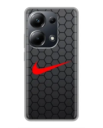 Чехол для Xiaomi POCO M6 Pro с картинкой «Nike — карбоновая сетка»