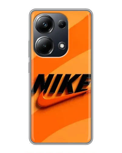 Чехол для Xiaomi POCO M6 Pro с картинкой «Оранжевый драйв Nike»
