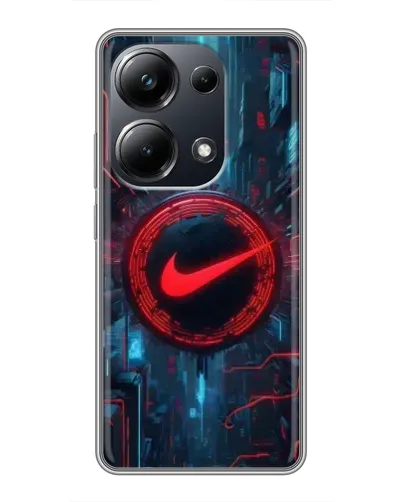 Чехол для Xiaomi POCO M6 Pro с картинкой «Техногенный стиль Nike»