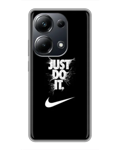 Чехол для Xiaomi POCO M6 Pro с картинкой «Текстовый принт Nike»