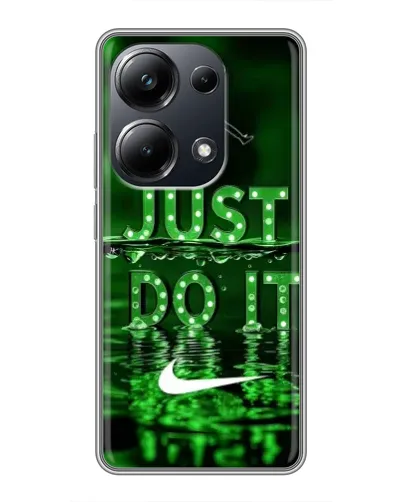 Чехол для Xiaomi POCO M6 Pro с картинкой «Зеленый неоновый Nike»