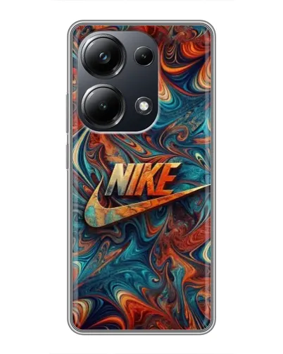Чехол для Xiaomi POCO M6 Pro с картинкой «Nike в абстракции»