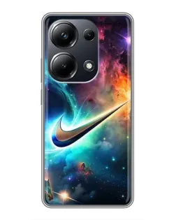 Чехол для Xiaomi POCO M6 Pro с картинкой «Космический Nike Swoosh»