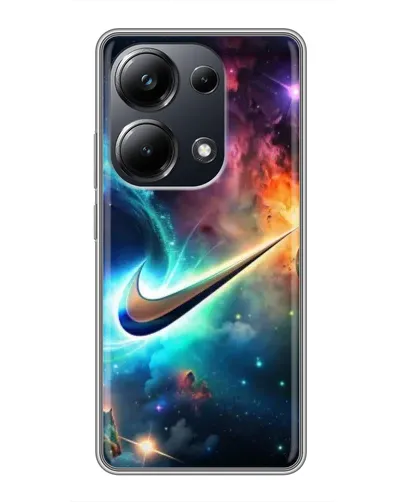 Чехол для Xiaomi POCO M6 Pro с картинкой «Космический Nike Swoosh»