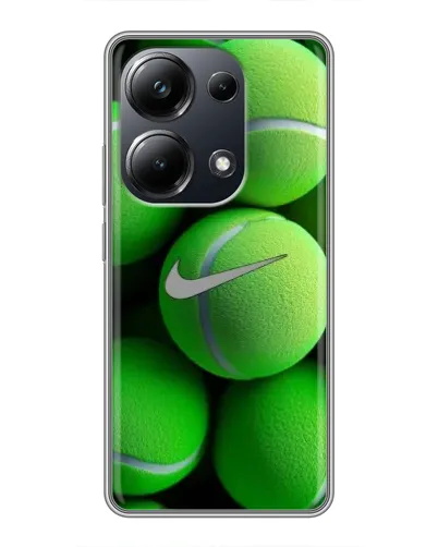 Чехол для Xiaomi POCO M6 Pro с картинкой «Теннисные мячи Найк»