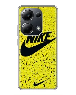 Чехол для Xiaomi POCO M6 Pro с картинкой «Желтый текстурный Nike»