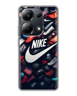 Чехол для Xiaomi POCO M6 Pro с картинкой «Коллекция кроссовок Nike»