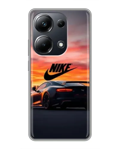 Чехол для Xiaomi POCO M6 Pro с картинкой «Nike и суперкар»