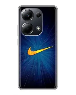 Чехол для Xiaomi POCO M6 Pro с картинкой «Синий пульс Nike» Чехол для Xiaomi POCO M6 Pro с картинкой «Синий пульс Nike»