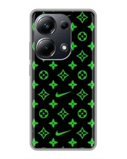 Чехол для Xiaomi POCO M6 Pro с картинкой «Неоновый принт LV»
