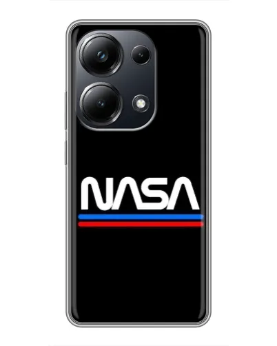Чехол для Xiaomi POCO M6 Pro с картинкой «NASA — классика Red Blue»