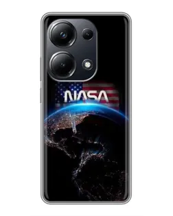Чехол для Xiaomi POCO M6 Pro с картинкой «Земля из космоса NASA»