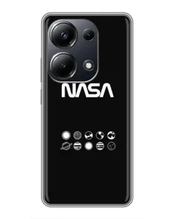 Чехол для Xiaomi POCO M6 Pro с картинкой «NASA — технический принт»