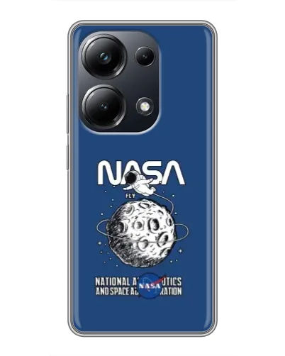Чехол для Xiaomi POCO M6 Pro с картинкой «NASA — лунная миссия»