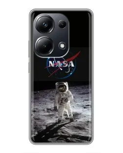 Чехол для Xiaomi POCO M6 Pro с картинкой «Астронавт на Луне»