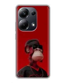 Чохол для Xiaomi POCO M6 Pro з картинкою «Bored Ape в червоному»