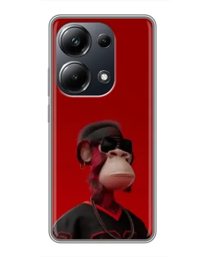 Чехол для Xiaomi POCO M6 Pro с картинкой «Bored Ape в красном» Чехол для Xiaomi POCO M6 Pro с картинкой «Bored Ape в красном»