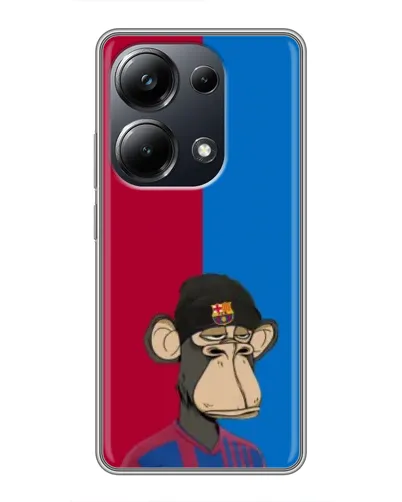 Чехол для Xiaomi POCO M6 Pro с картинкой «Bored Ape — фанат Барсы» Чехол для Xiaomi POCO M6 Pro с картинкой «Bored Ape — фанат Барсы»