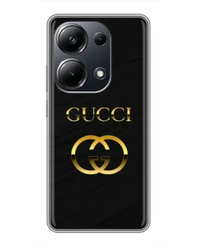 Чехол для Xiaomi POCO M6 Pro с картинкой «Золотой логотип Gucci»