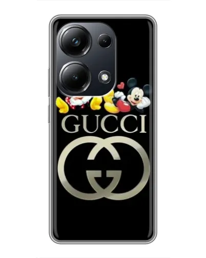 Чехол для Xiaomi POCO M6 Pro с картинкой «Gucci — герои Disney»