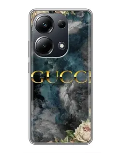 Чехол для Xiaomi POCO M6 Pro с картинкой «Абстрактные цветы Gucci» Чехол для Xiaomi POCO M6 Pro с картинкой «Абстрактные цветы Gucci»