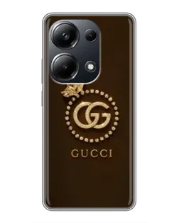 Чехол для Xiaomi POCO M6 Pro с картинкой «Gucci — золотая бабочка» Чехол для Xiaomi POCO M6 Pro с картинкой «Gucci — золотая бабочка»