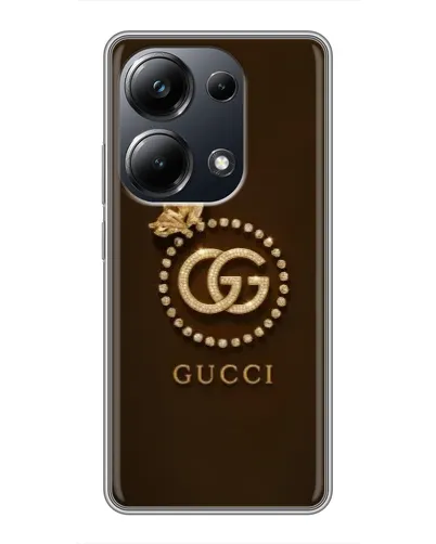 Чехол для Xiaomi POCO M6 Pro с картинкой «Gucci — золотая бабочка»